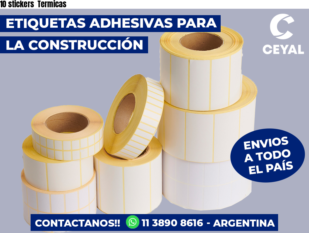 10 stickers Termicas