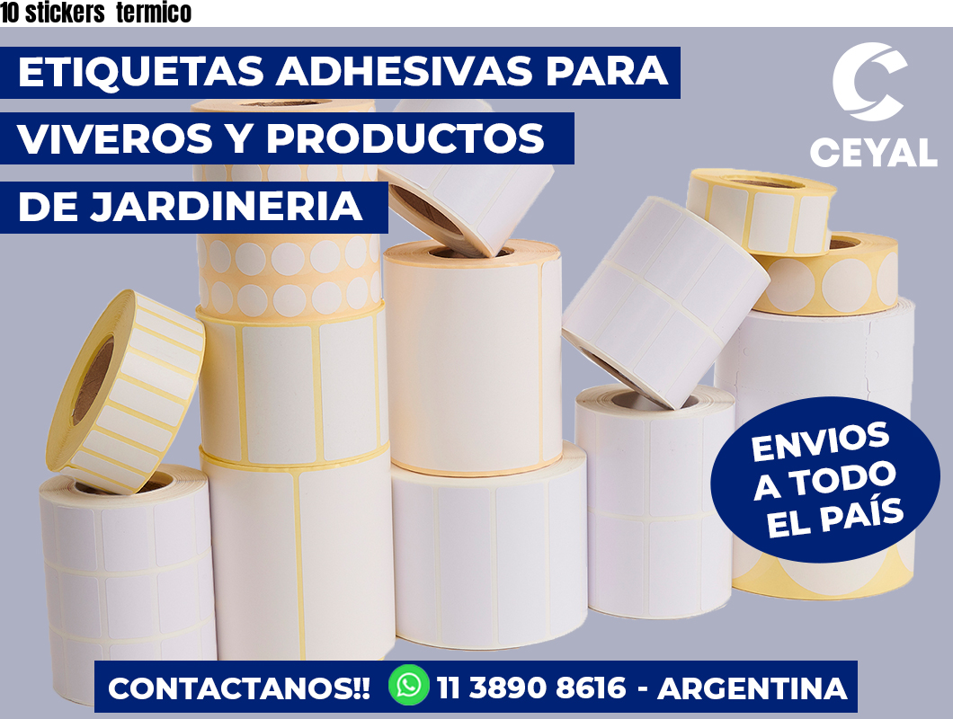 10 stickers  termico