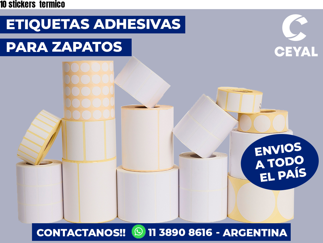 10 stickers termico