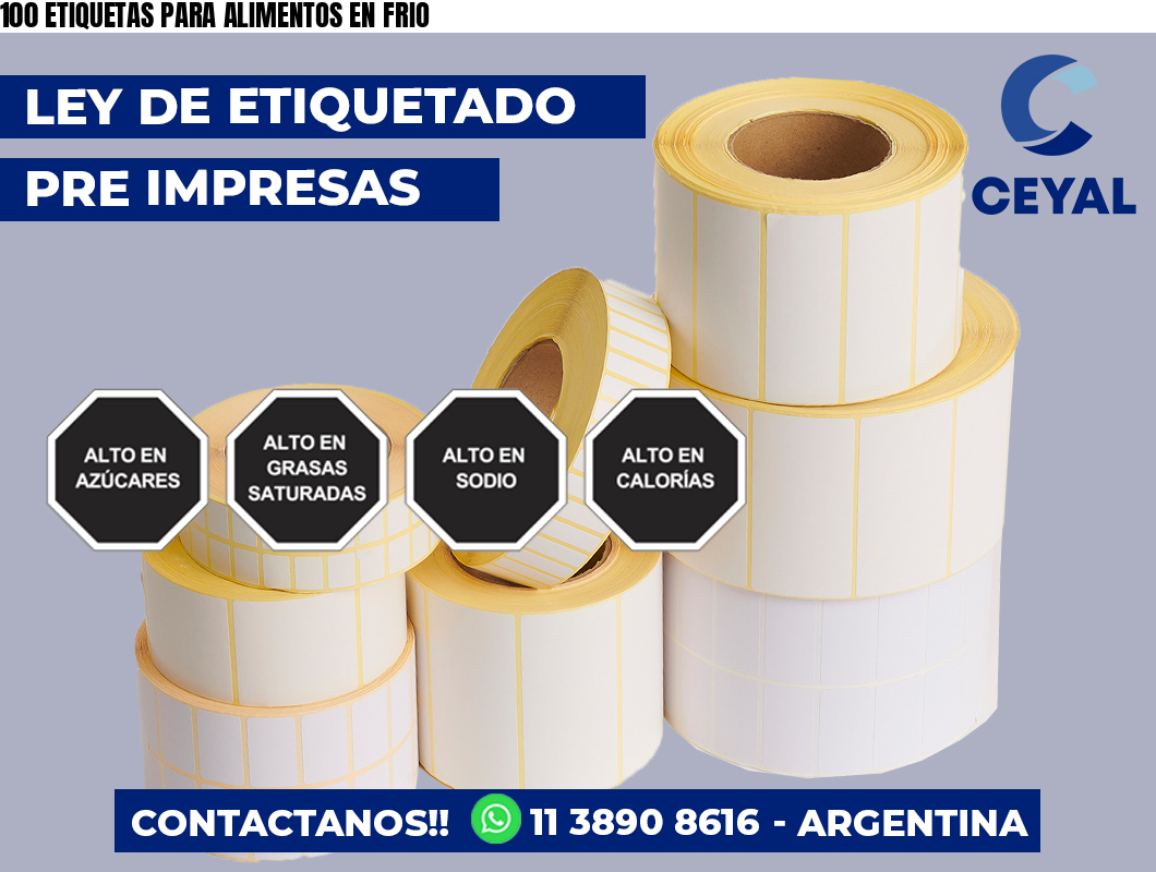 100 ETIQUETAS PARA ALIMENTOS EN FRIO