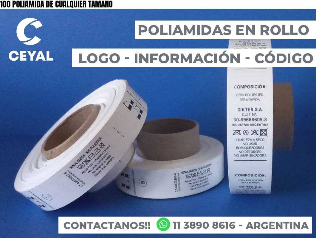 100 POLIAMIDA DE CUALQUIER TAMAÑO