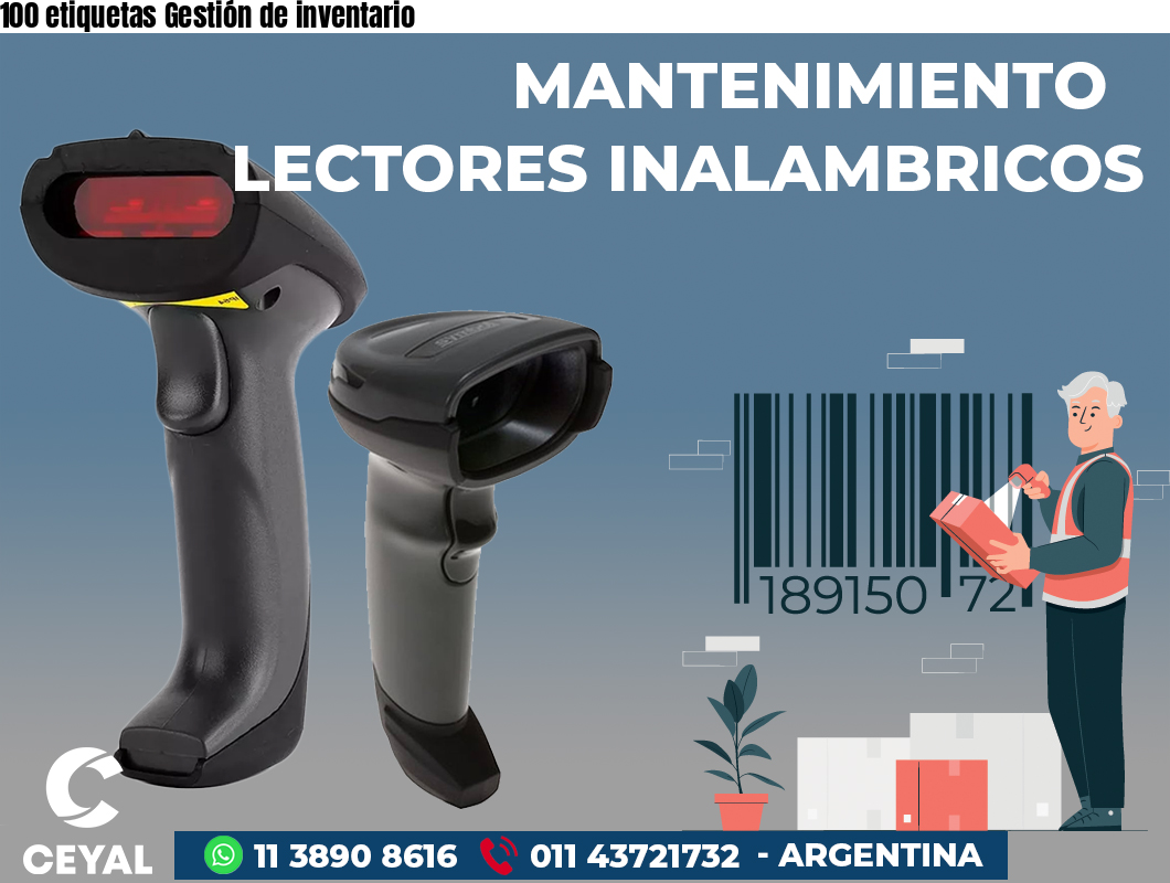 100 etiquetas Gestión de inventario