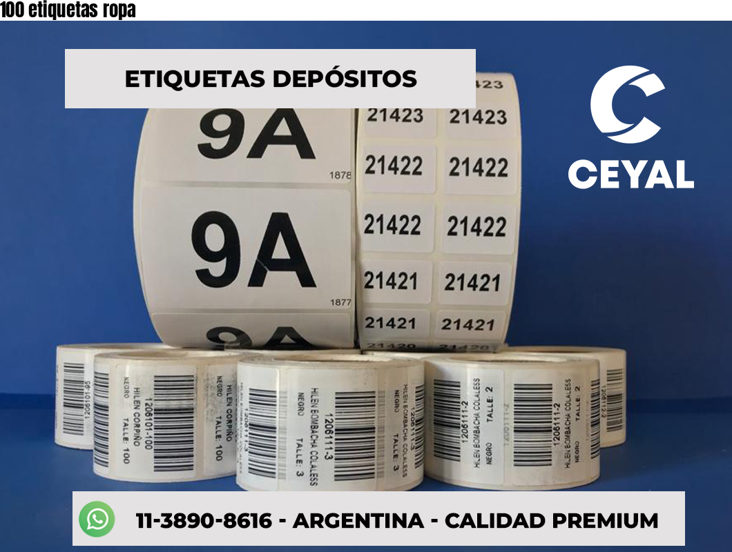 100 etiquetas ropa