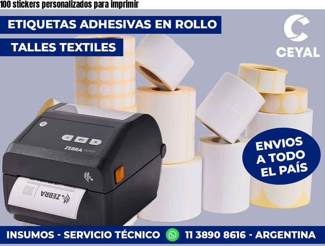 100 stickers personalizados para imprimir