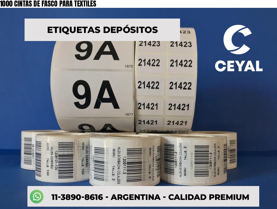 1000 CINTAS DE FASCO PARA TEXTILES
