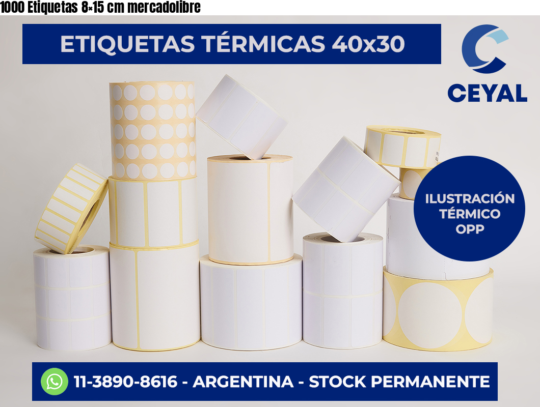 1000 Etiquetas 8×15 cm mercadolibre