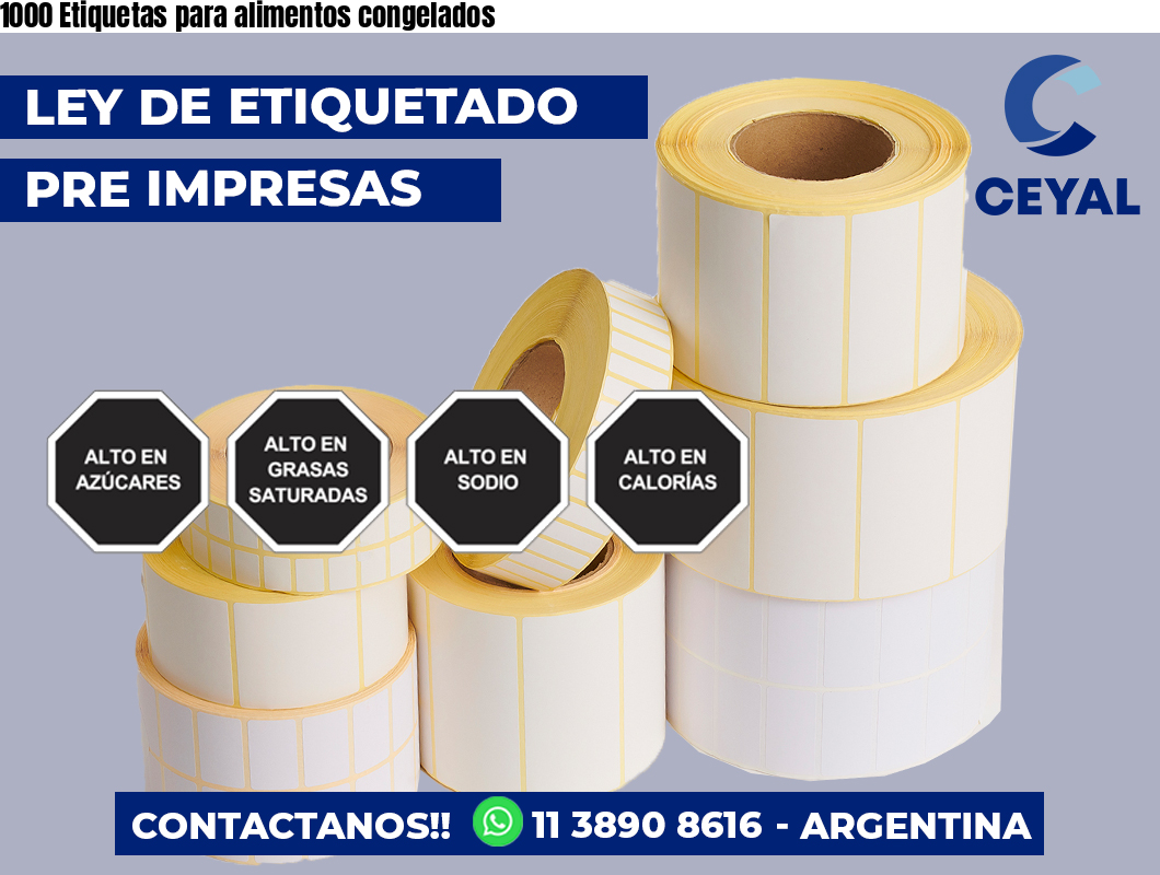 1000 Etiquetas para alimentos congelados