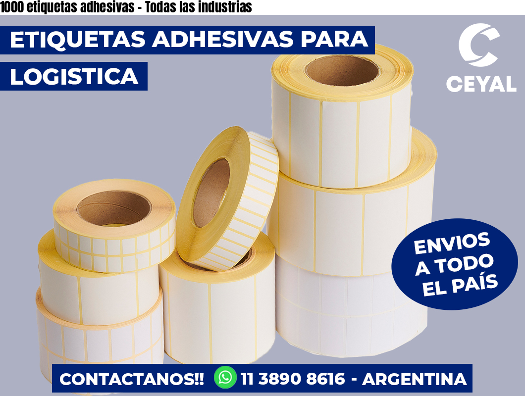 1000 etiquetas adhesivas – Todas las industrias