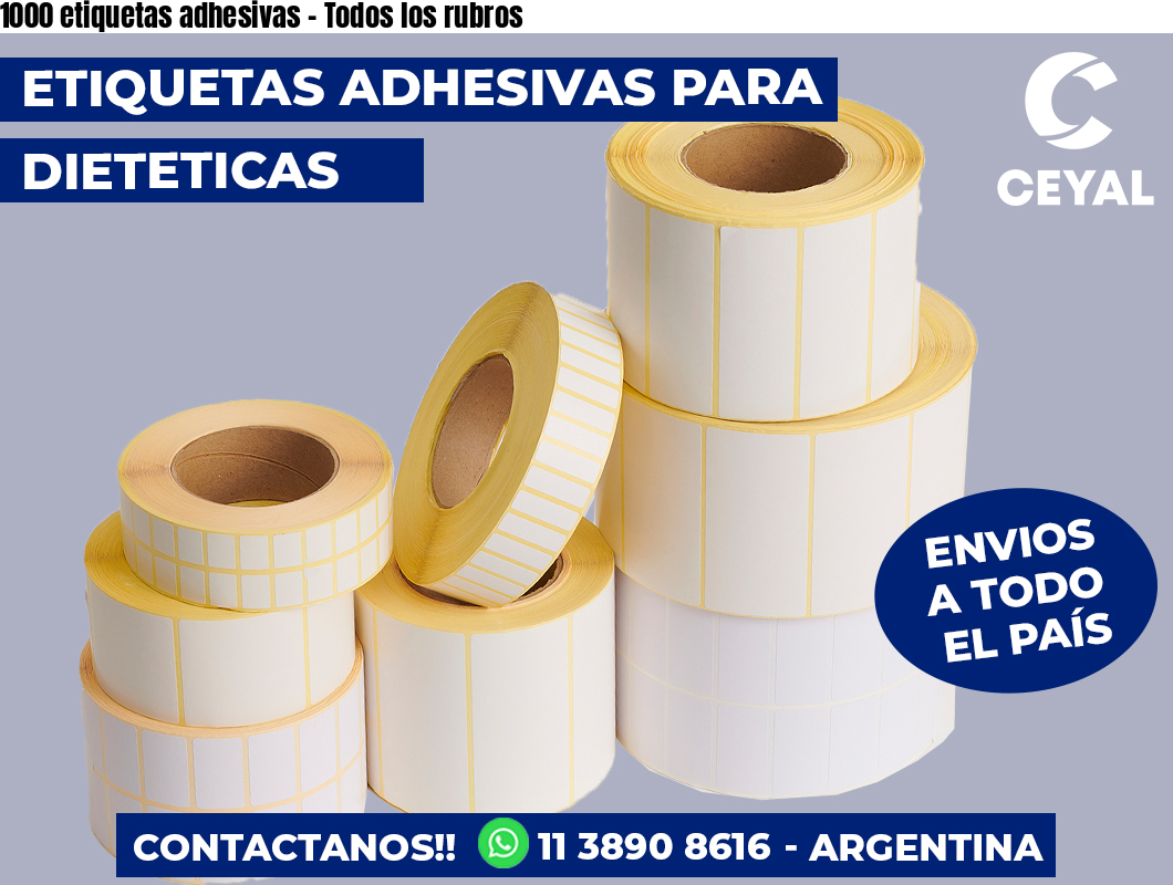 1000 etiquetas adhesivas – Todos los rubros