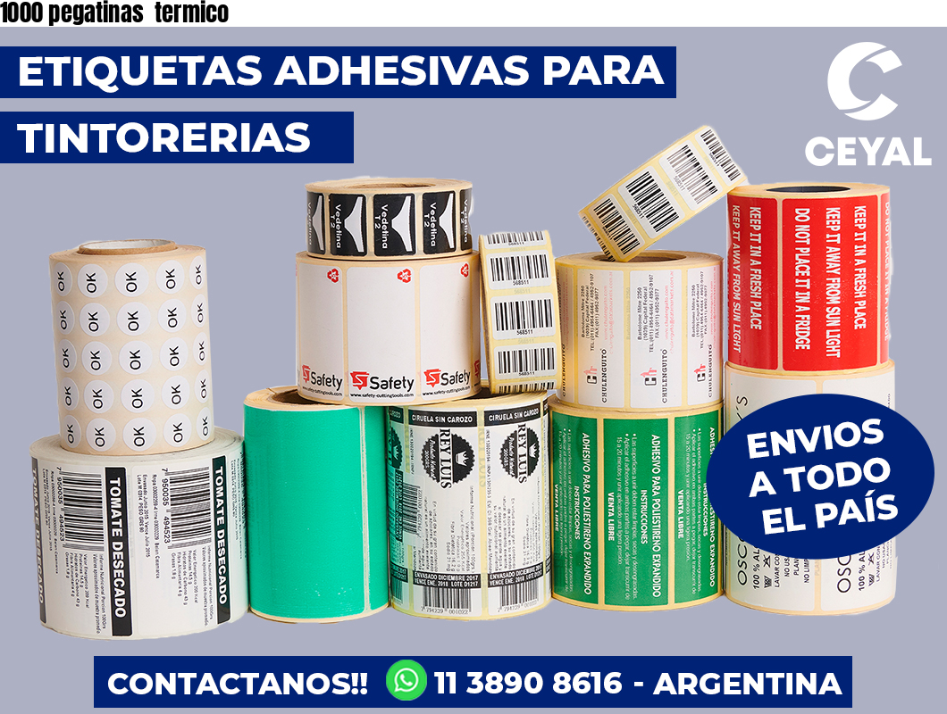 1000 pegatinas termico