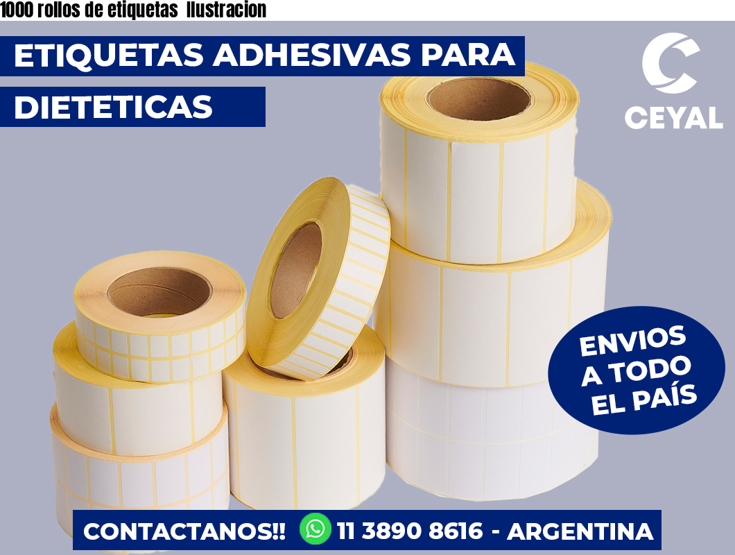 1000 rollos de etiquetas Ilustracion