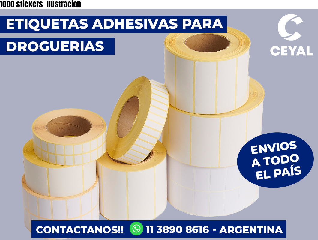 1000 stickers Ilustracion