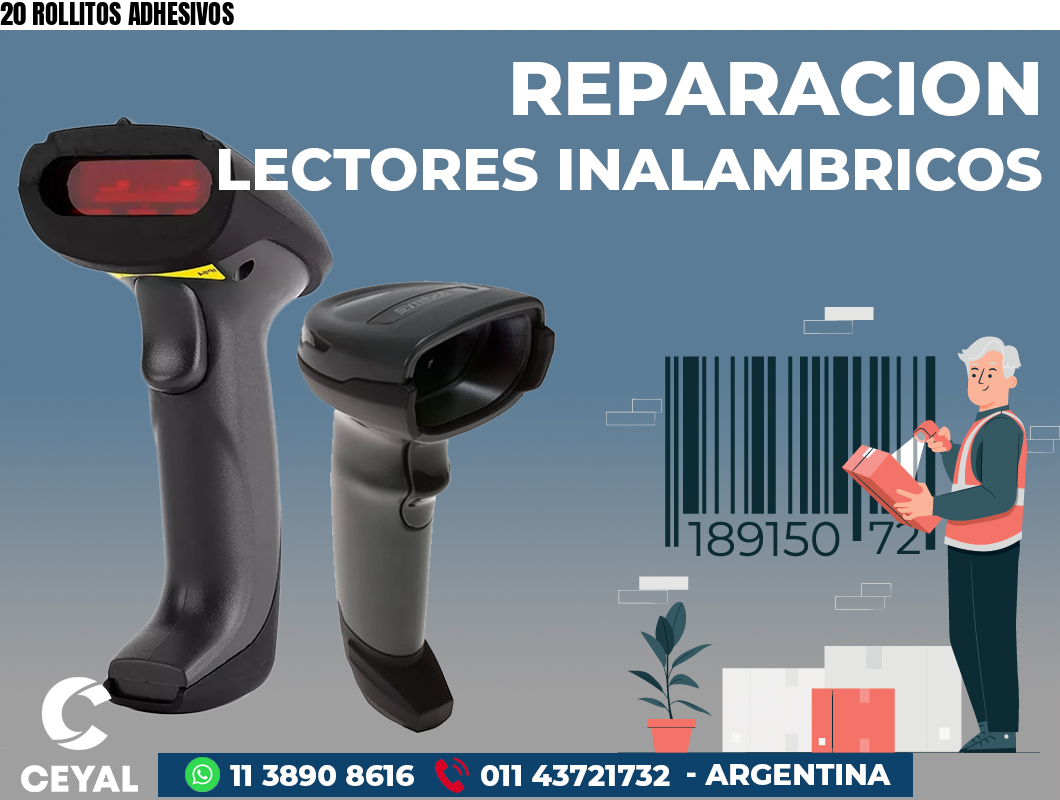 20 ROLLITOS ADHESIVOS