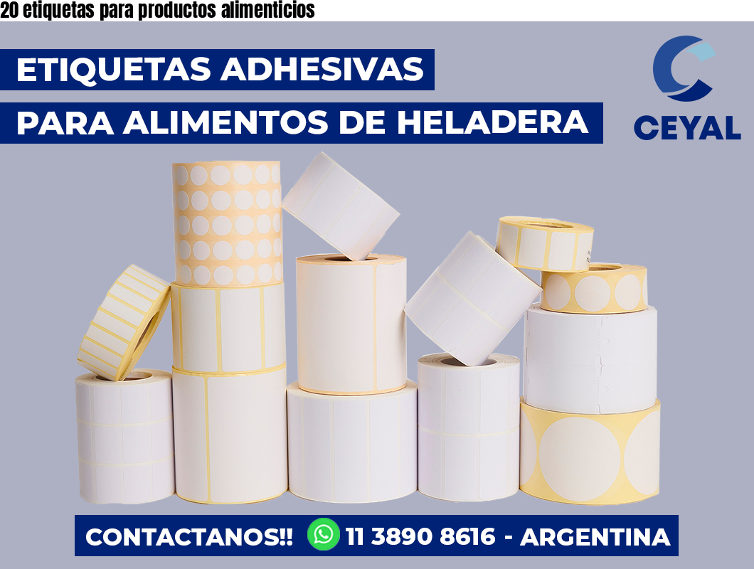 20 etiquetas para productos alimenticios