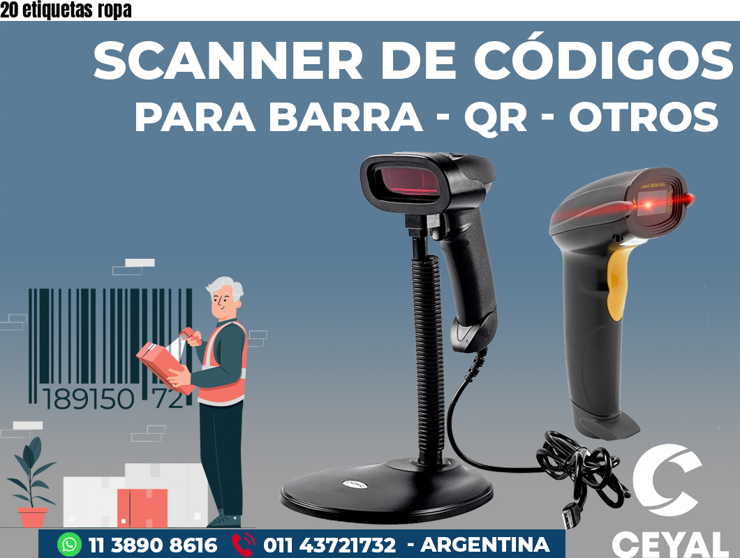 20 etiquetas ropa