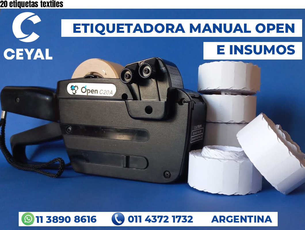 20 etiquetas textiles