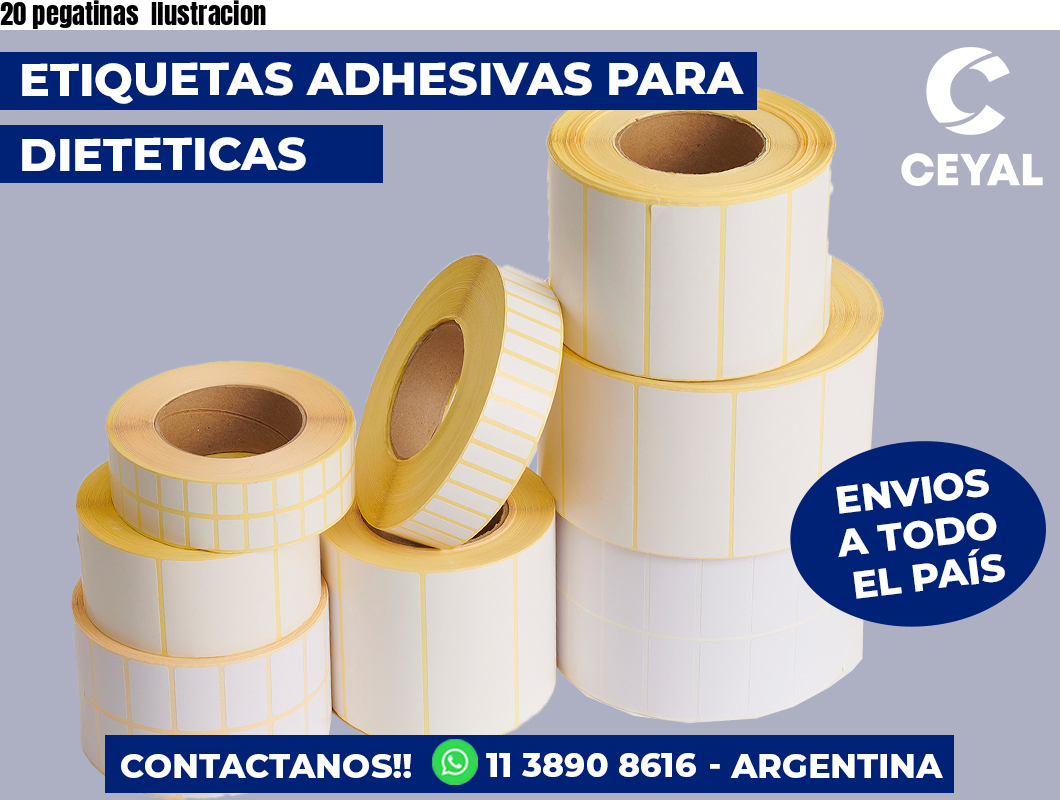 20 pegatinas  Ilustracion