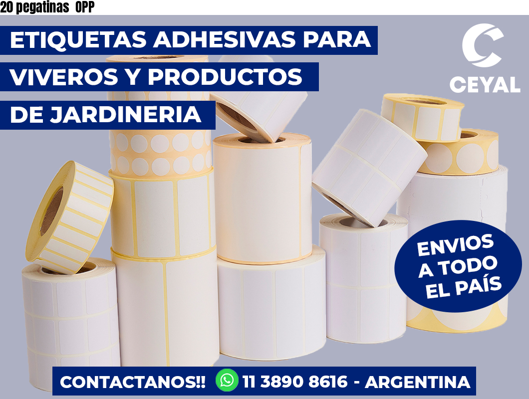 20 pegatinas OPP