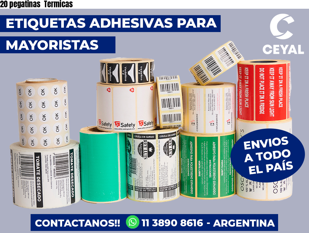 20 pegatinas Termicas