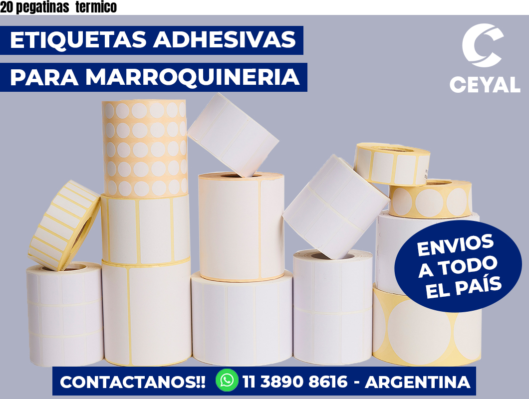 20 pegatinas  termico