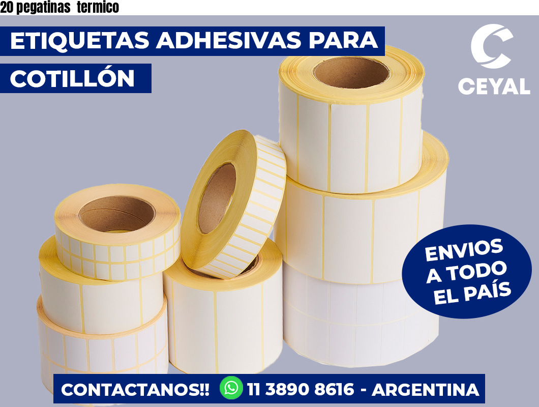 20 pegatinas termico