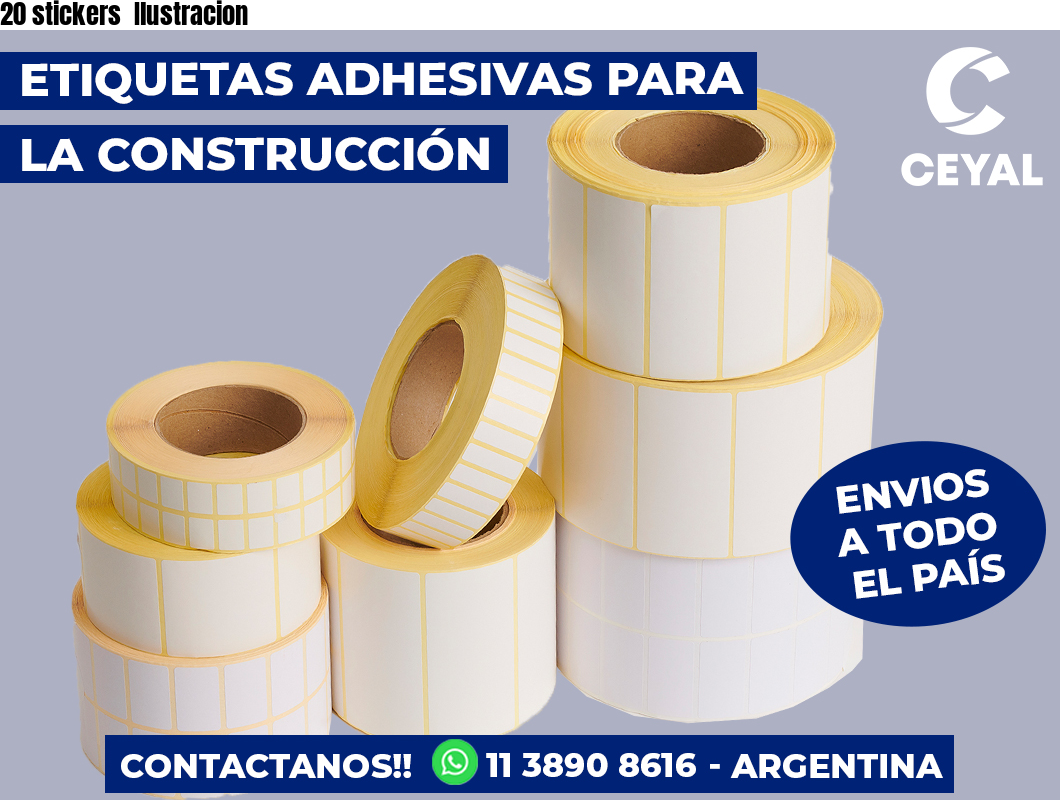 20 stickers Ilustracion