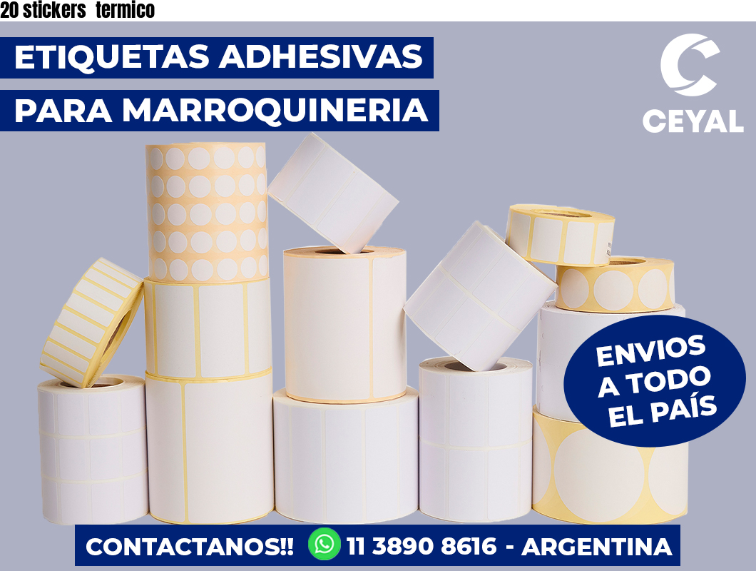 20 stickers  termico