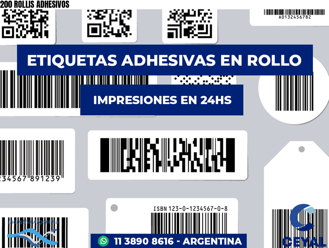 200 ROLLIS ADHESIVOS