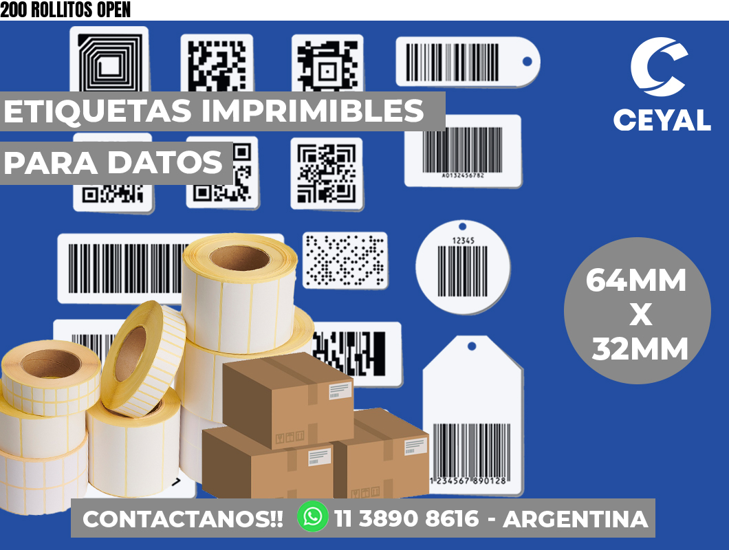 200 ROLLITOS OPEN