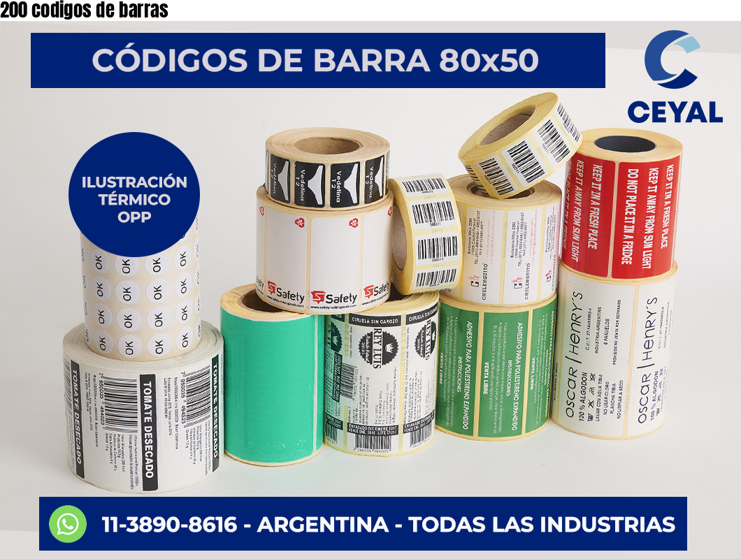 200 codigos de barras