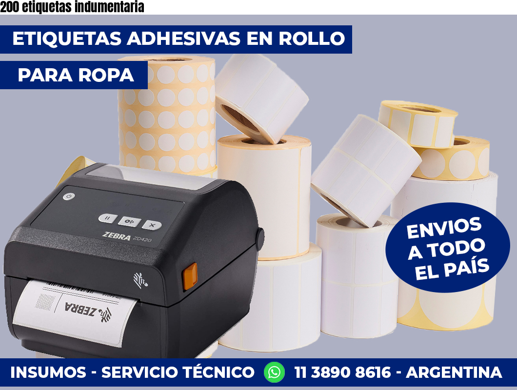 200 etiquetas indumentaria