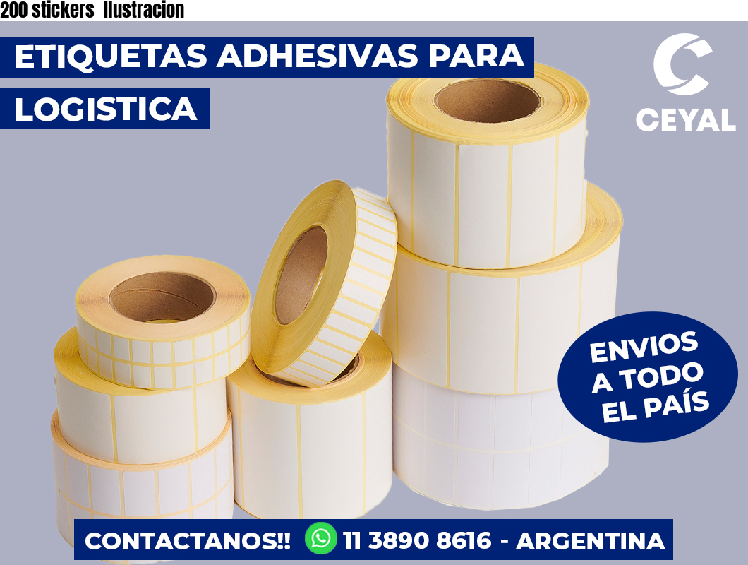 200 stickers Ilustracion