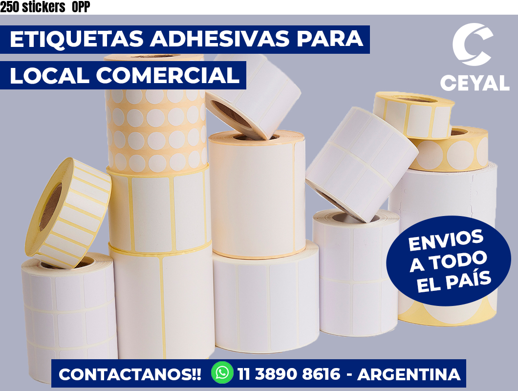 250 stickers OPP