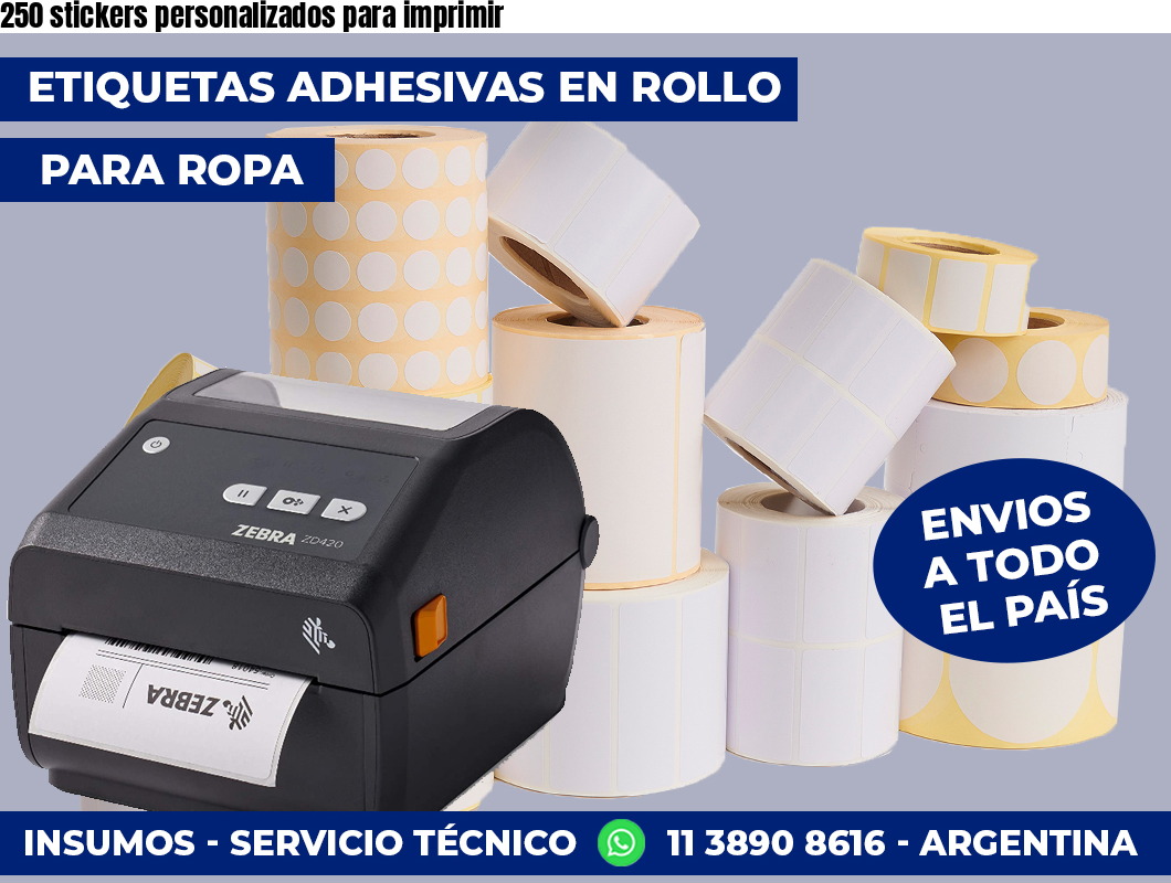 250 stickers personalizados para imprimir