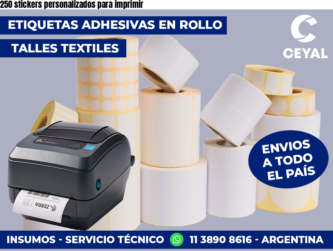 250 stickers personalizados para imprimir