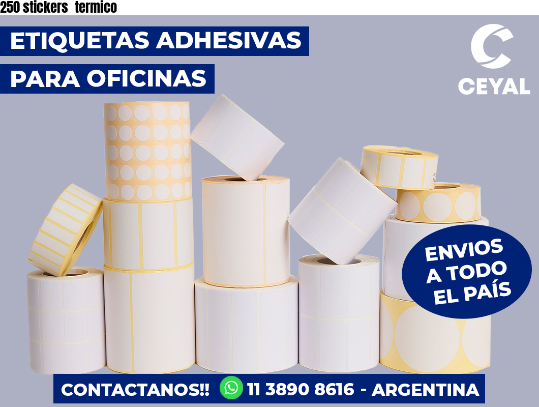 250 stickers termico