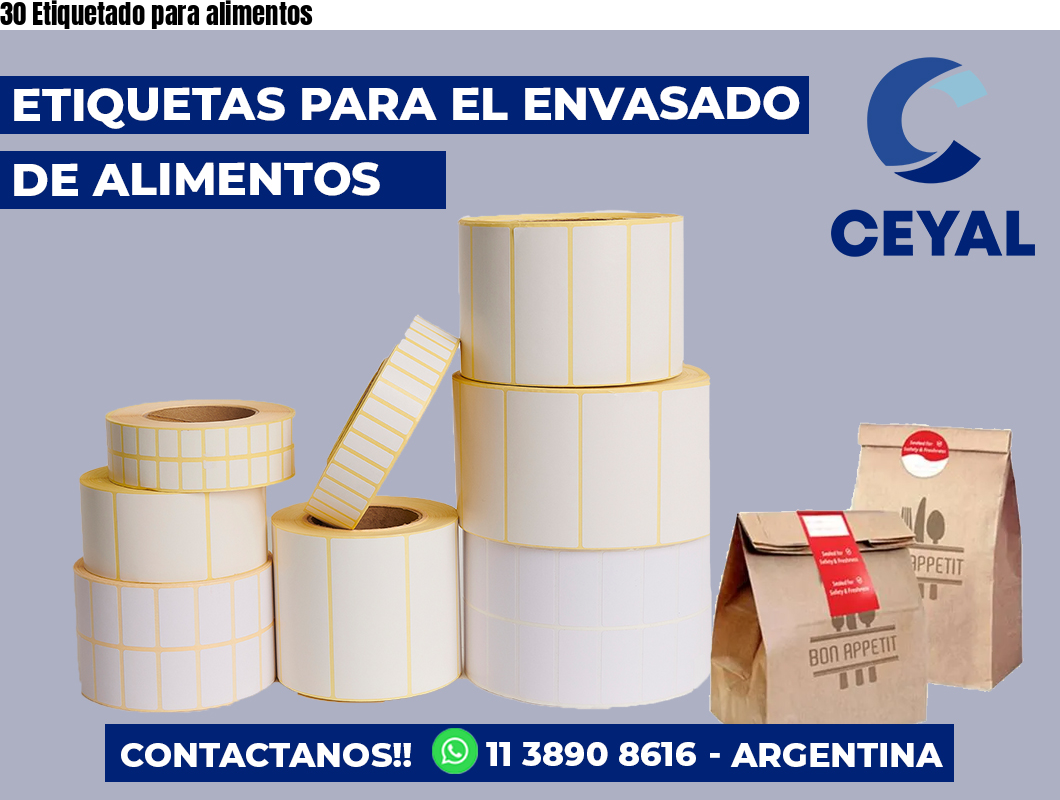 30 Etiquetado para alimentos