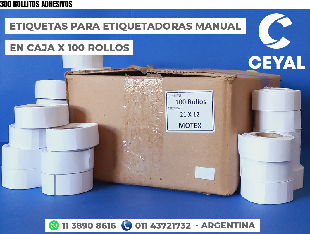 300 ROLLITOS ADHESIVOS
