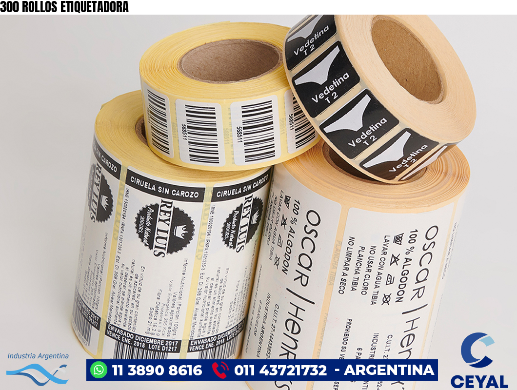 300 ROLLOS ETIQUETADORA