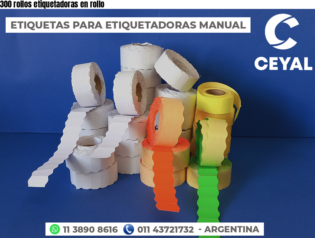 300 rollos etiquetadoras en rollo