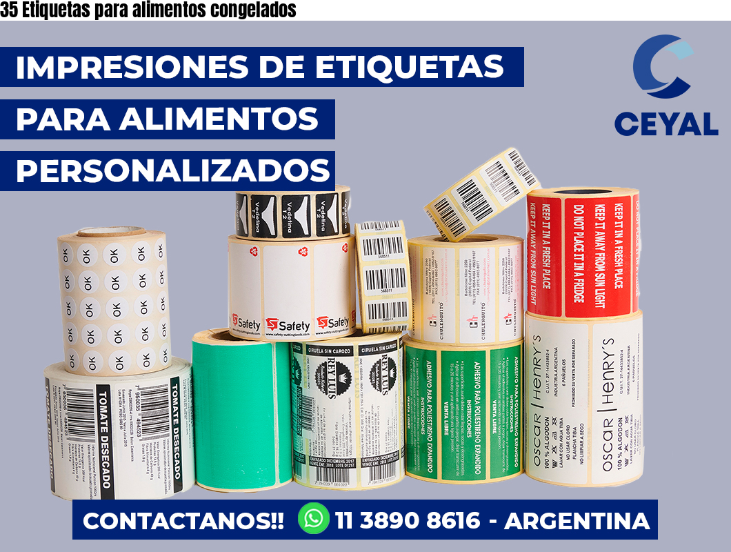 35 Etiquetas para alimentos congelados
