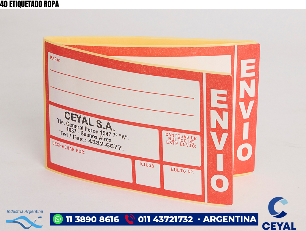40 ETIQUETADO ROPA