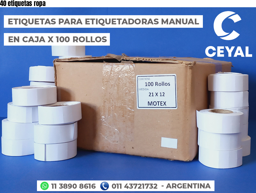 40 etiquetas ropa
