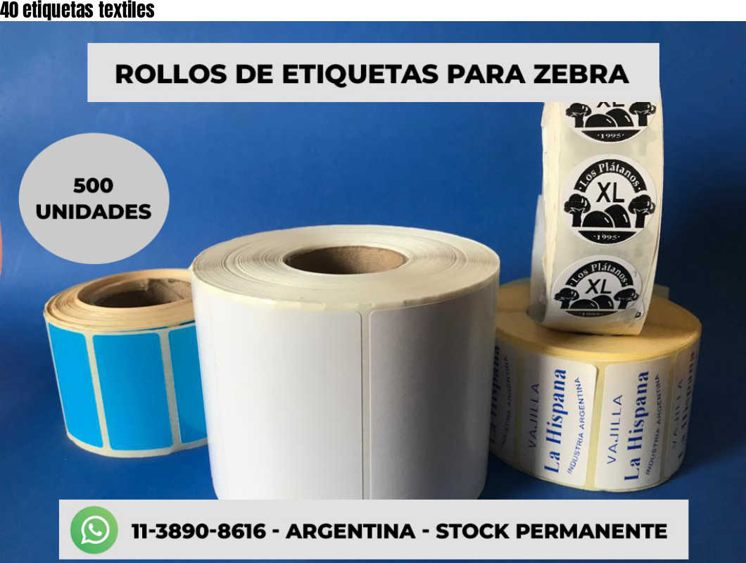 40 etiquetas textiles
