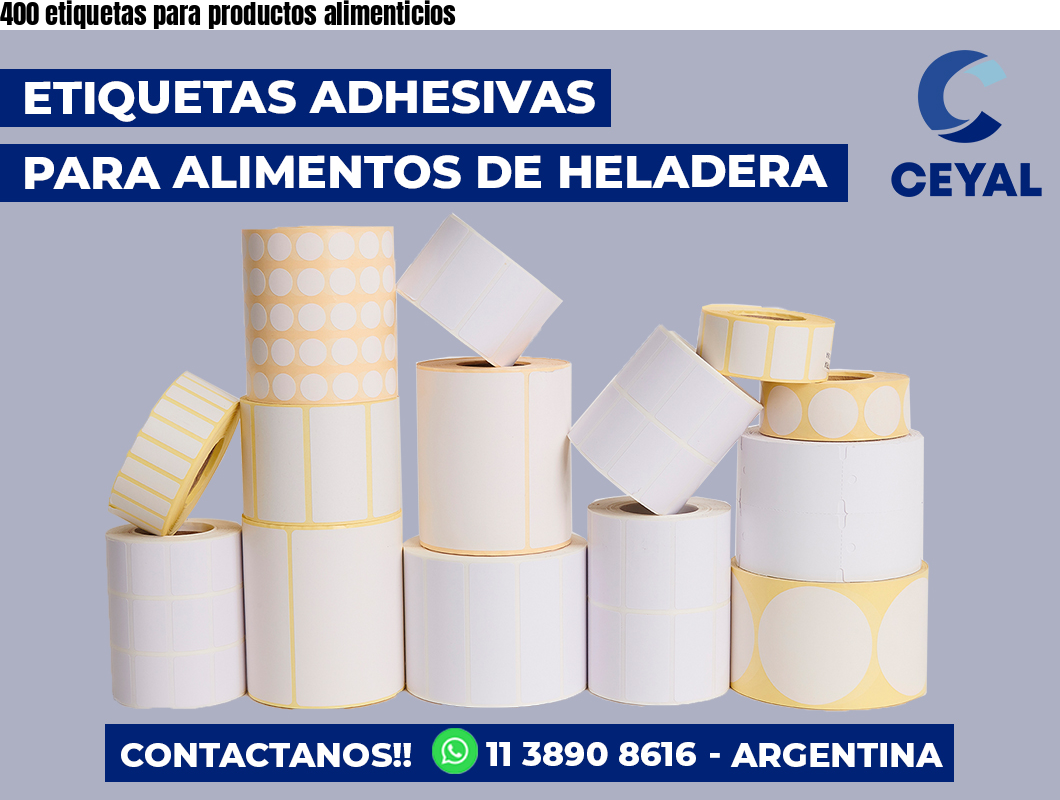 400 etiquetas para productos alimenticios