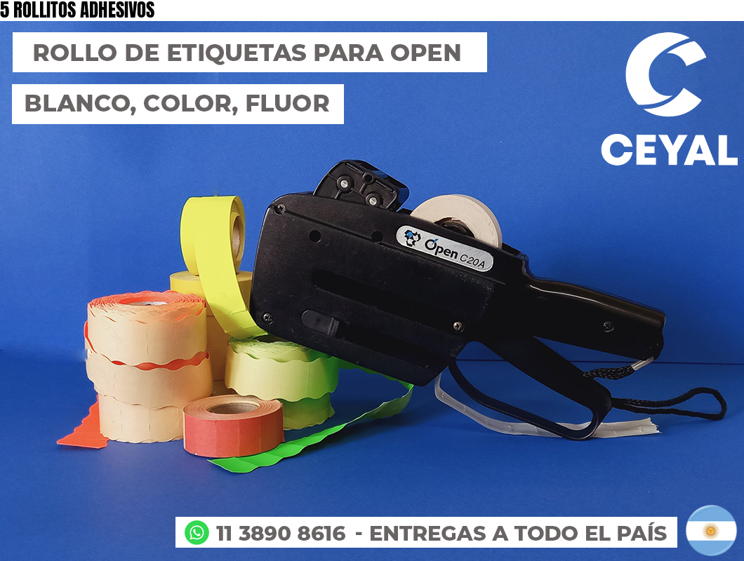 5 ROLLITOS ADHESIVOS