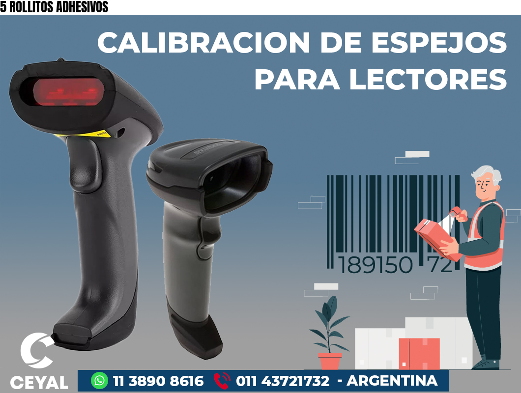5 ROLLITOS ADHESIVOS