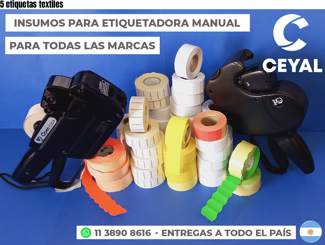 5 etiquetas textiles