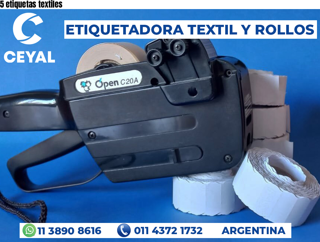 5 etiquetas textiles