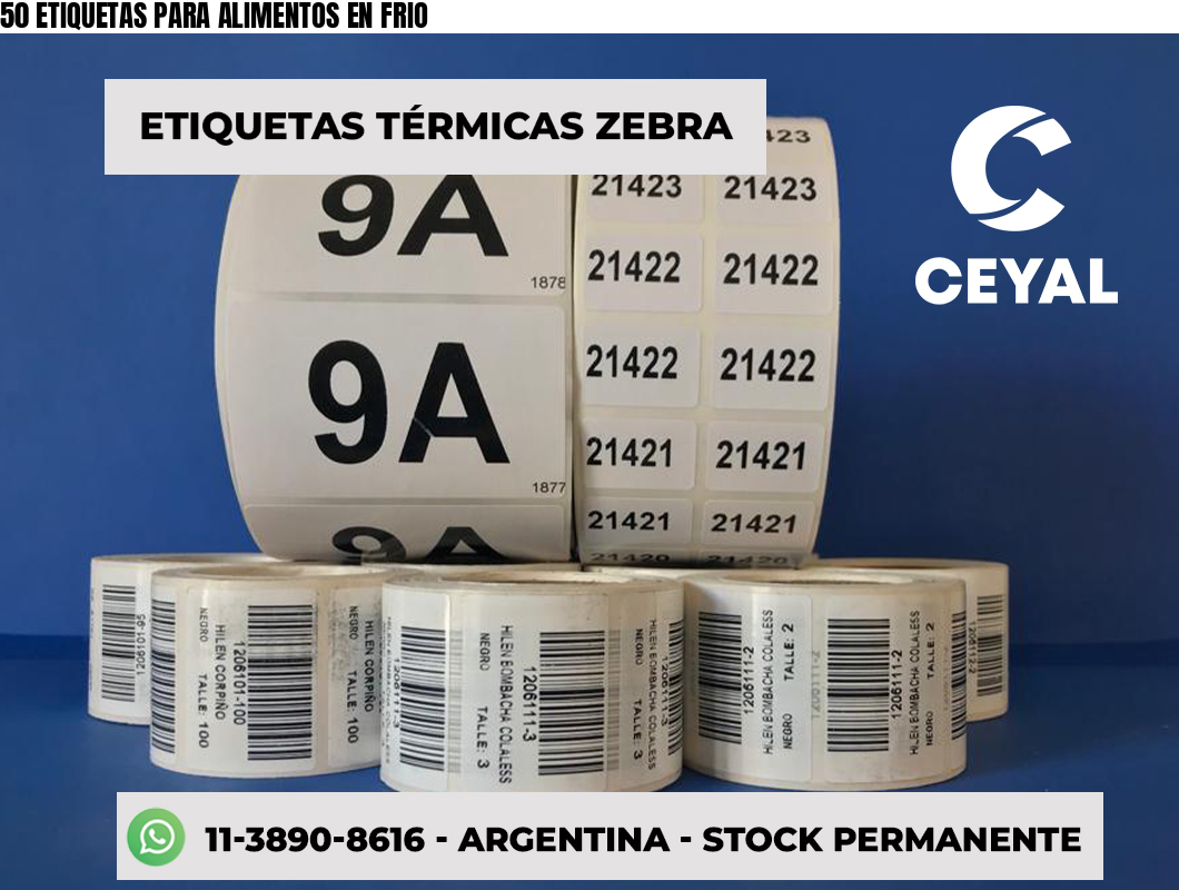 50 ETIQUETAS PARA ALIMENTOS EN FRIO